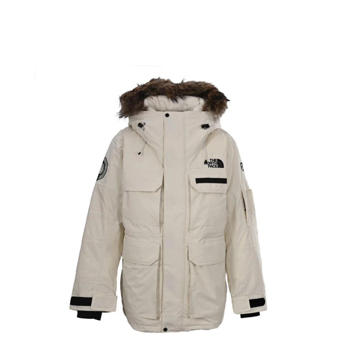 The North Face Summit Series Antarctica Expedition Parka "Cream White" Fur Hood Winter Down Jacket