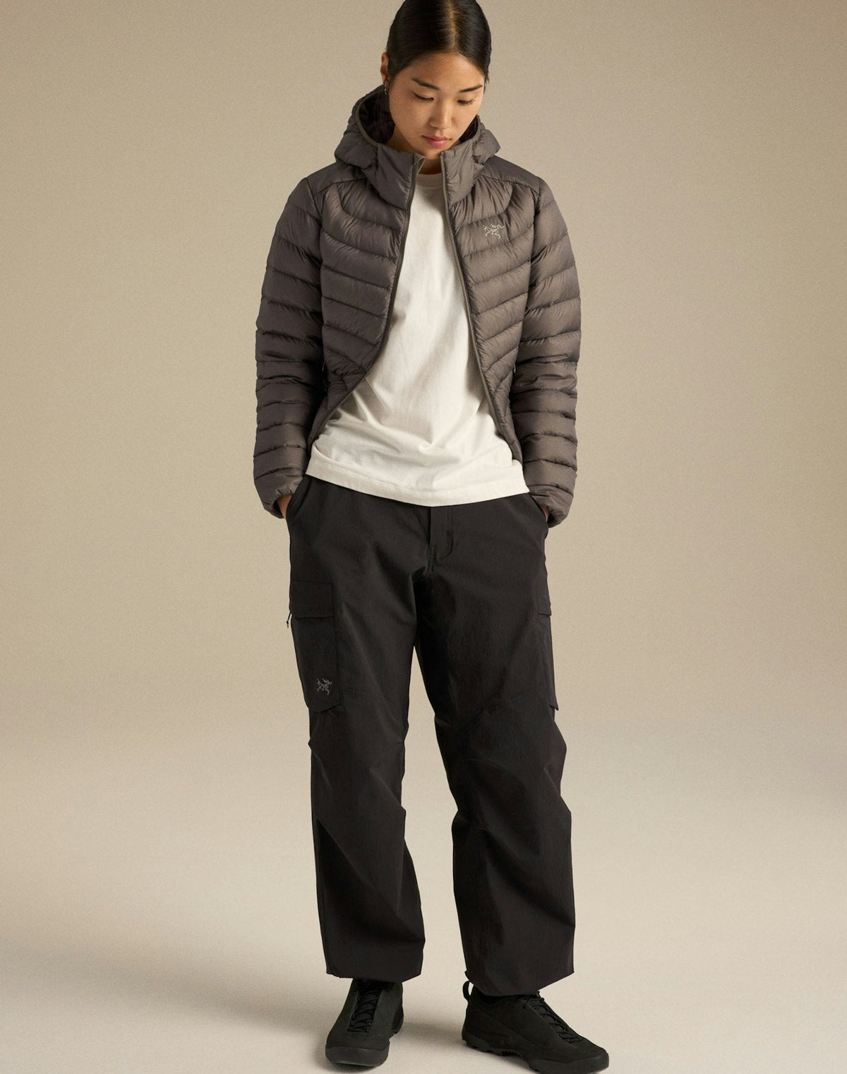 Arc'teryx Cerium Hoody Women's Smoke Grey Down Jacket 850 Fill Power Winter Outdoor Coat