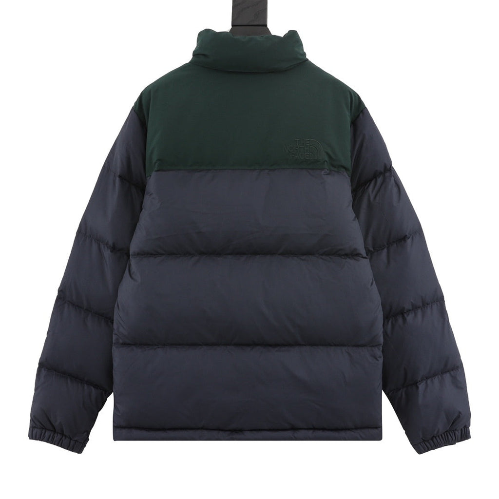 The North Face 1996 Retro Nuptse Series "Deep Green Navy" Men Stand Collar Puffer Down Jacket