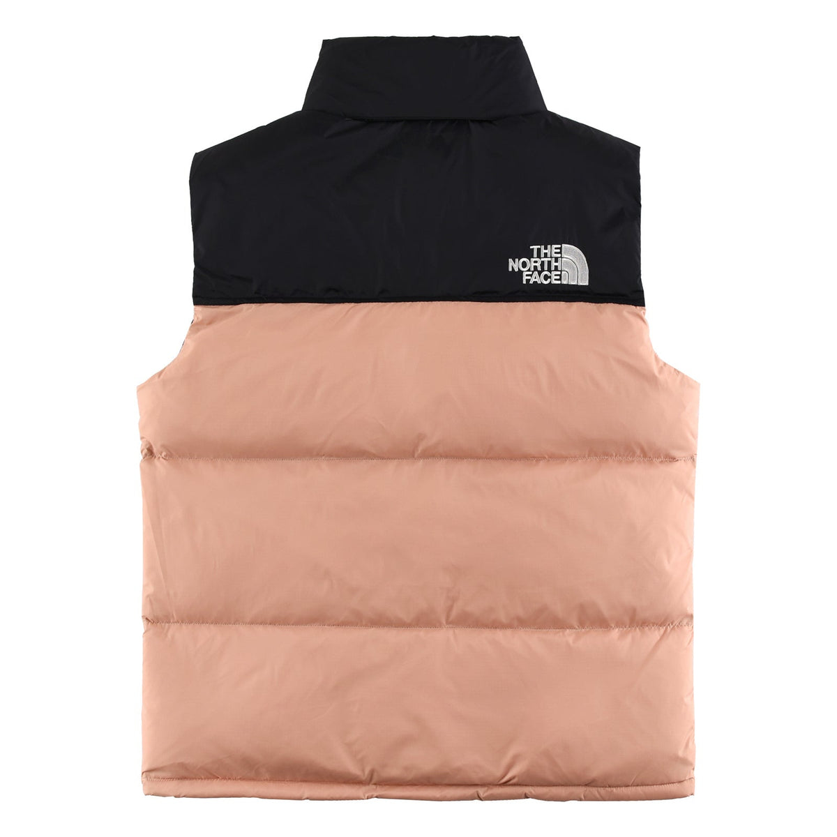 The North Face 700 Fill Puffer Vest "Black & Peach Pink" Color Block Sleeveless Down Gilet