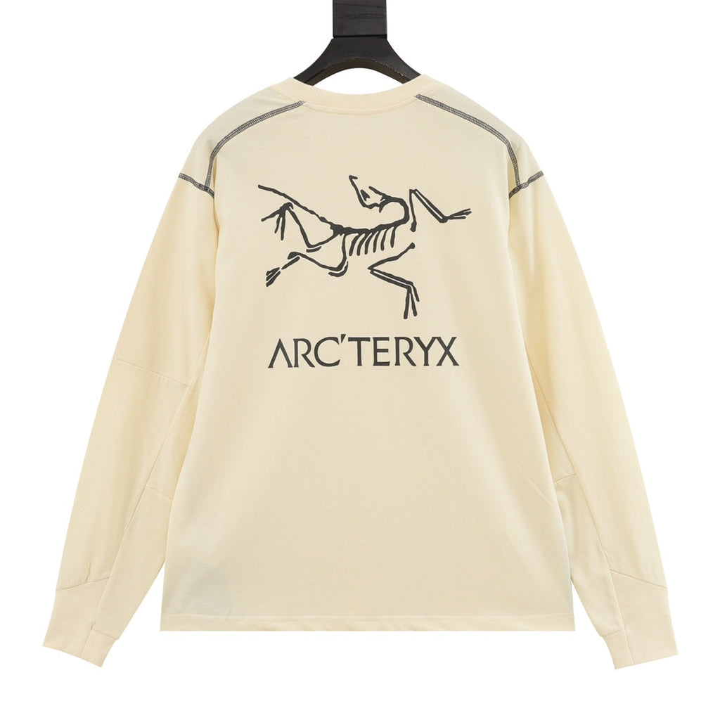 Arc'teryx Big Logo Series Crew Neck Long Sleeve T-Shirt "Cream"