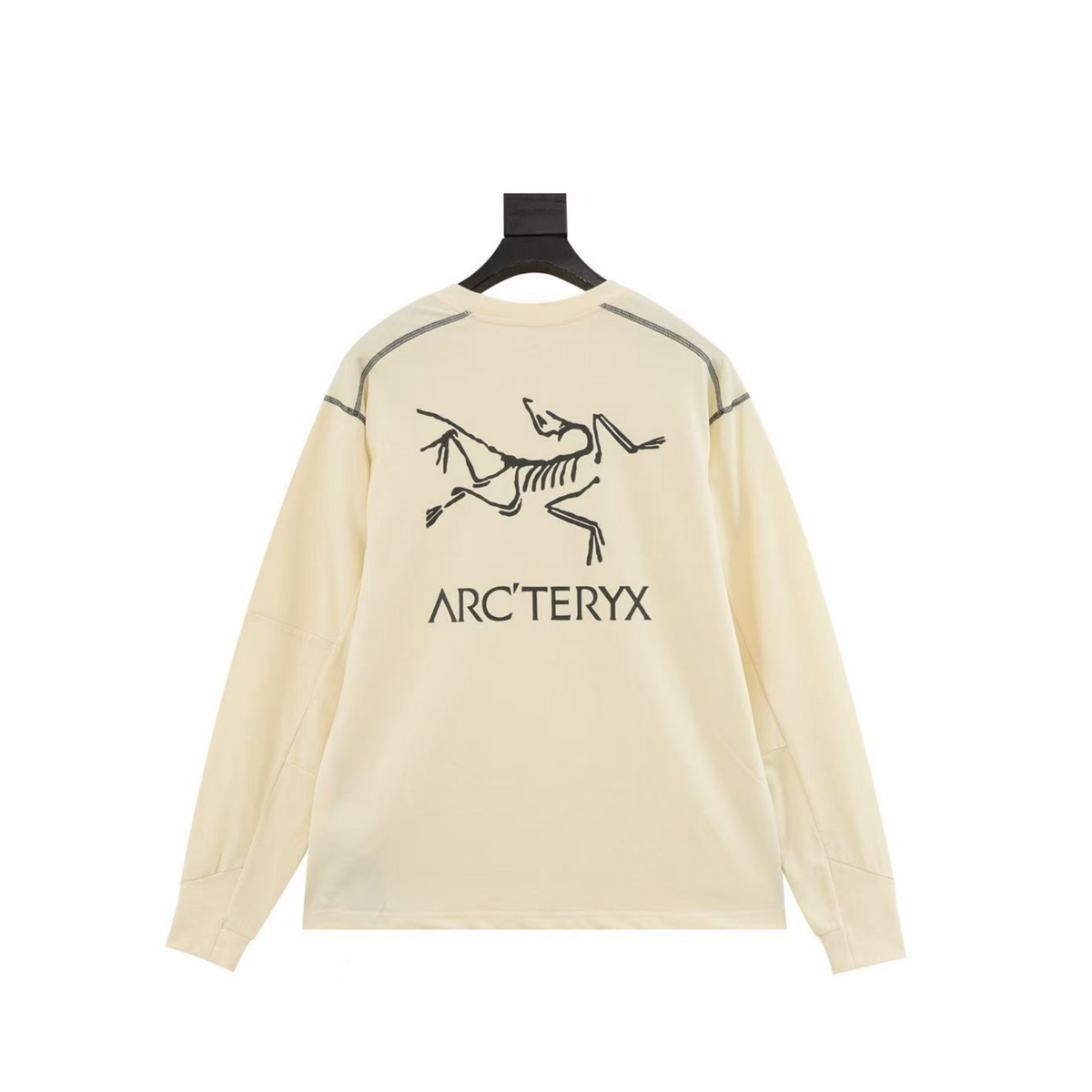 Arc'teryx Big Logo Series Crew Neck Long Sleeve T-Shirt "Cream"