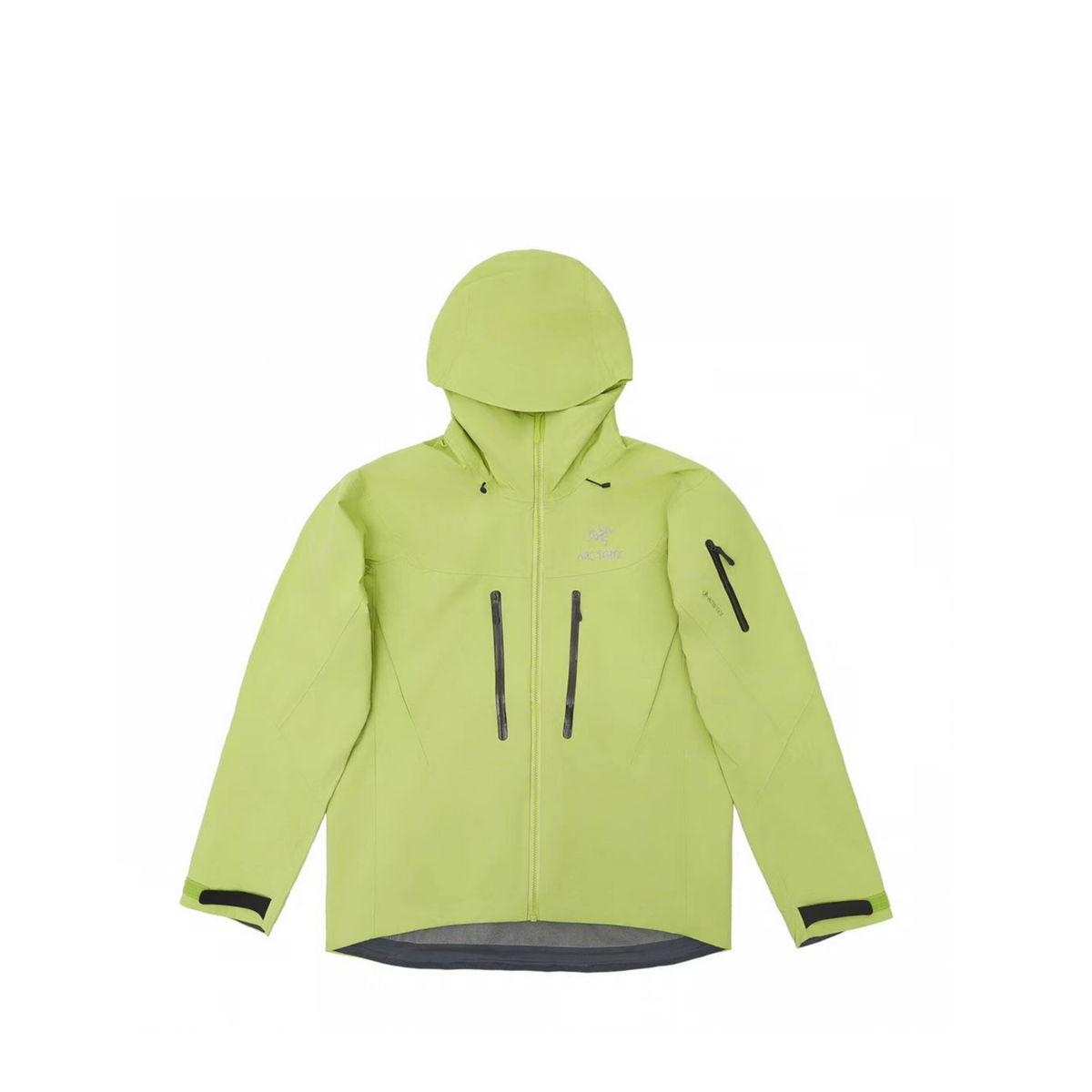 Arc'teryx Alpha SV Series Men's Hooded Waterproof Outdoor Jacket in "Lime Green"