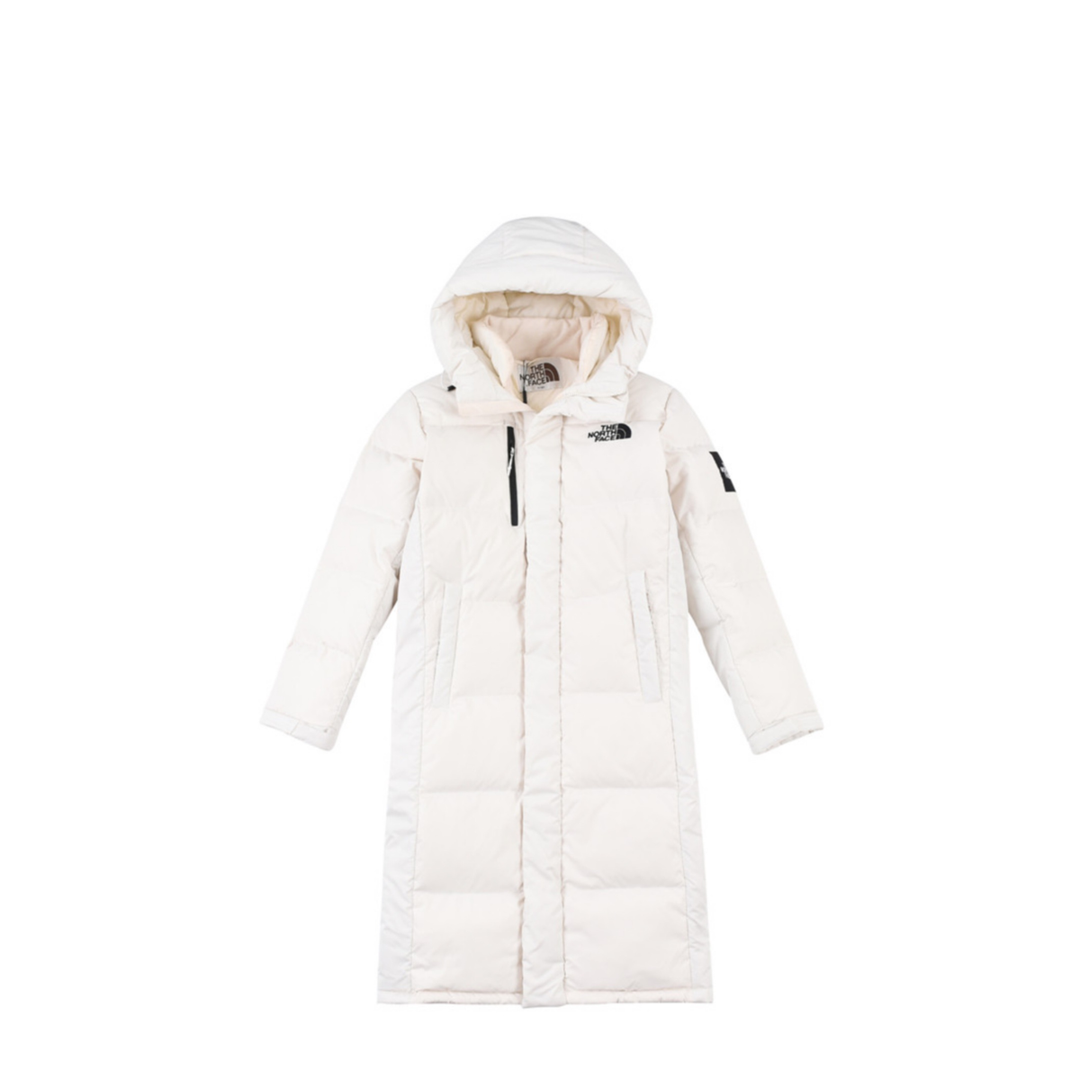 The North Face Long Hooded Puffer Parka Jacket Off White Long Down Coat