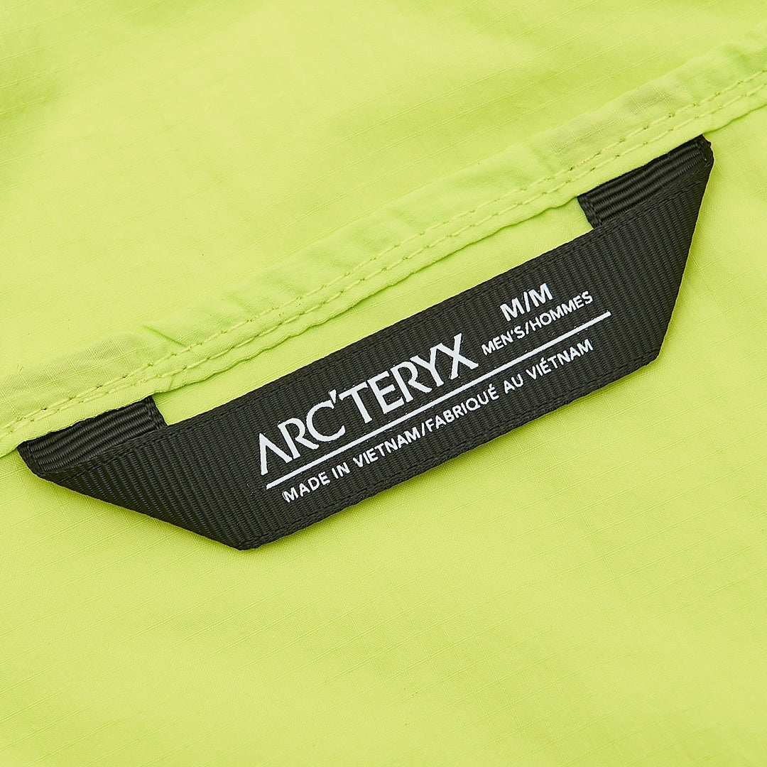 Arc'teryx Squamish Series Men's Hooded Windbreaker "Lime Green"-Outdoor sun-protection clothing