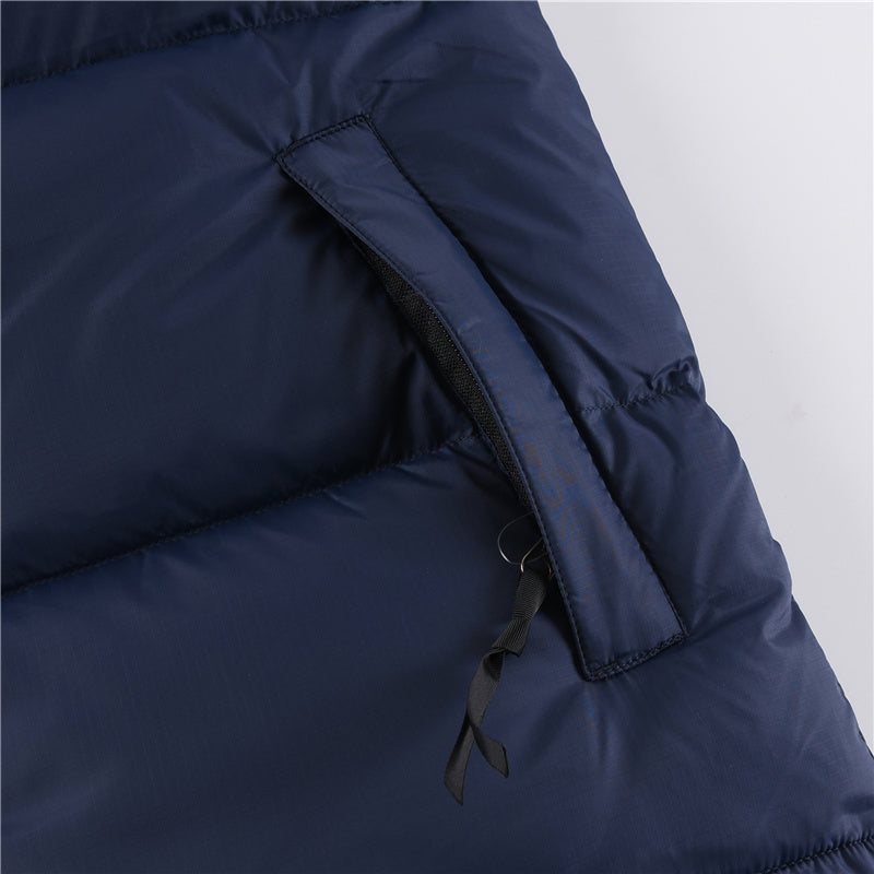 The North Face 700 Fill Puffer Vest "Black & Navy Blue" Color Block Sleeveless Down Gilet