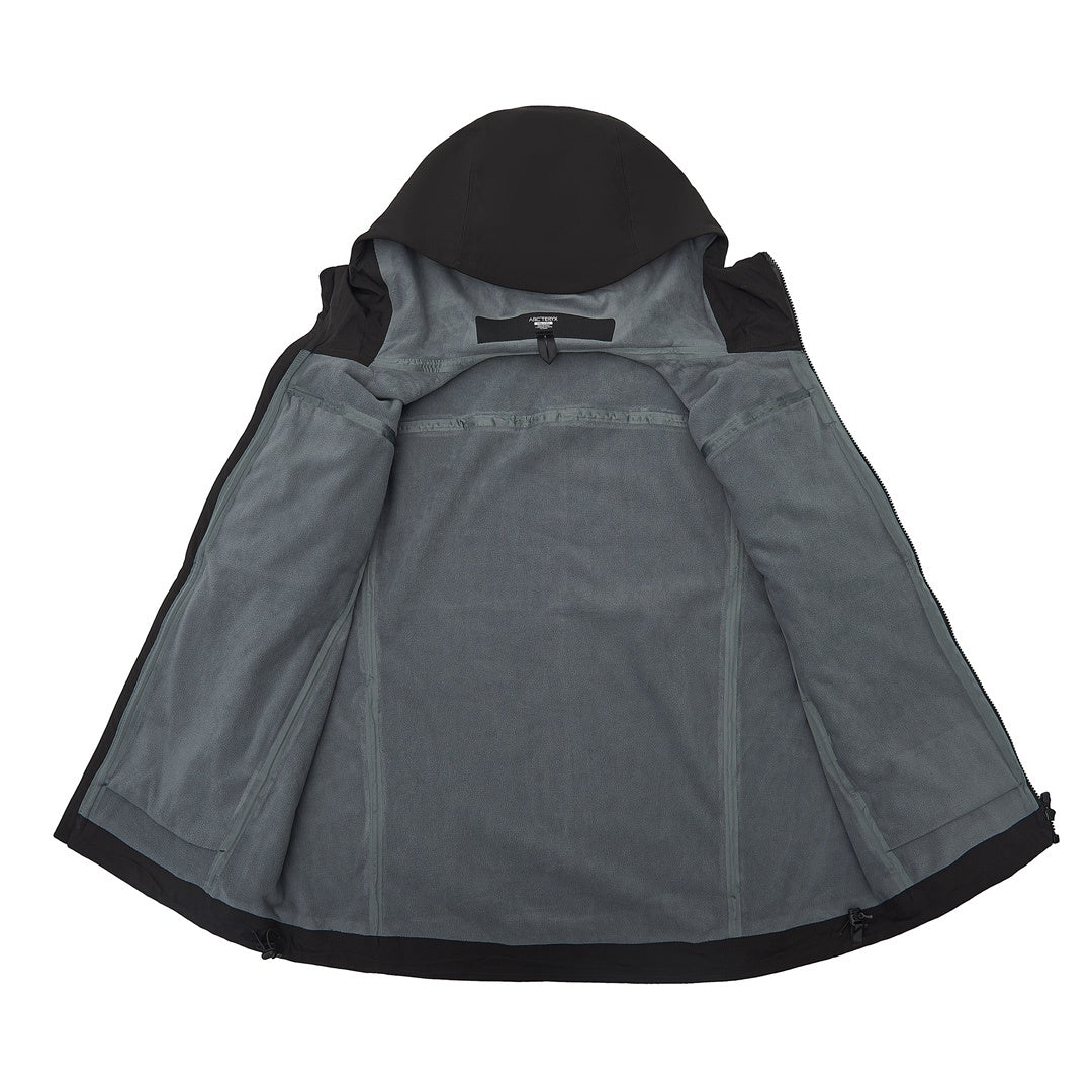 Arc'teryx Gamma Series Men's Fleece Lined Hooded Softshell Jacket in "Black"