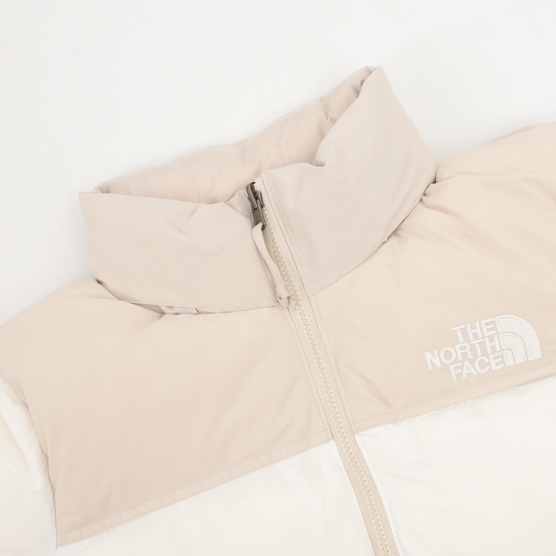 The North Face 1996 Retro Nuptse Series "Cream White" Men Stand Collar Puffer Down Jacket