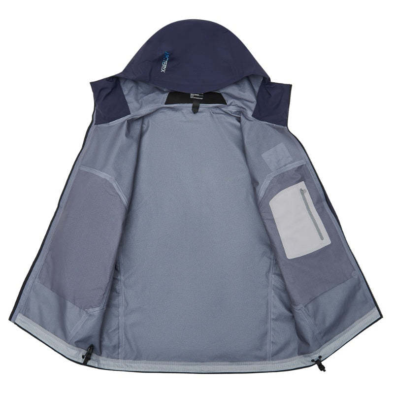 Arc'teryx Outdoor Series GORE-TEX Color Block Hooded Rain Jacket "Navy Black"